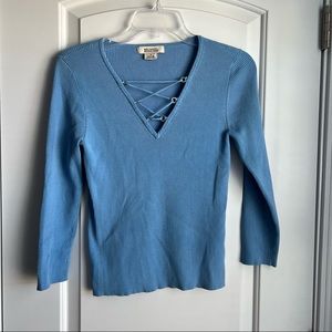 MICHEAL Micheal Kors blue 3/4 sleeve top size M